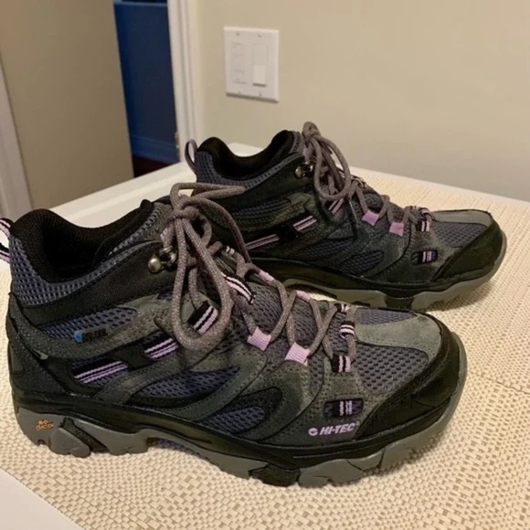 Women's Hi-Tec Lite Mid WP Hiking Boots (Charcoal grey, size US 8.5) - Picture 4 of 11